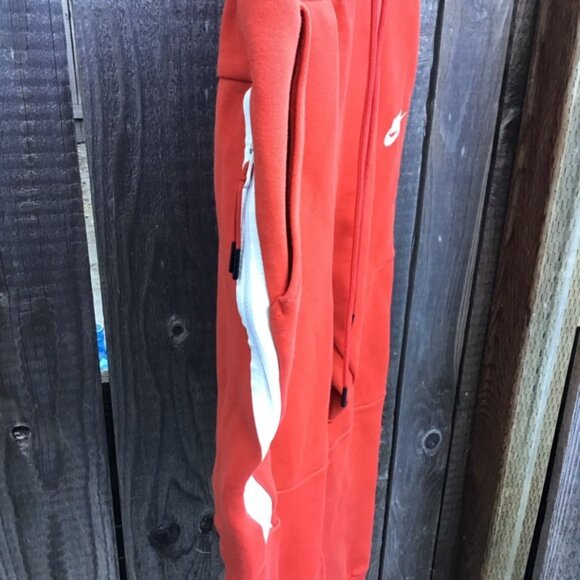 Nike sportswear Tech Fleece red white sweatpants joggers 805162-622 mens xl - Picture 3 of 6